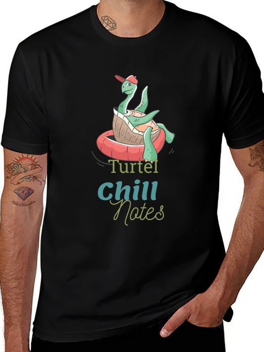 Turtel Chill Notes Black T-Shirt