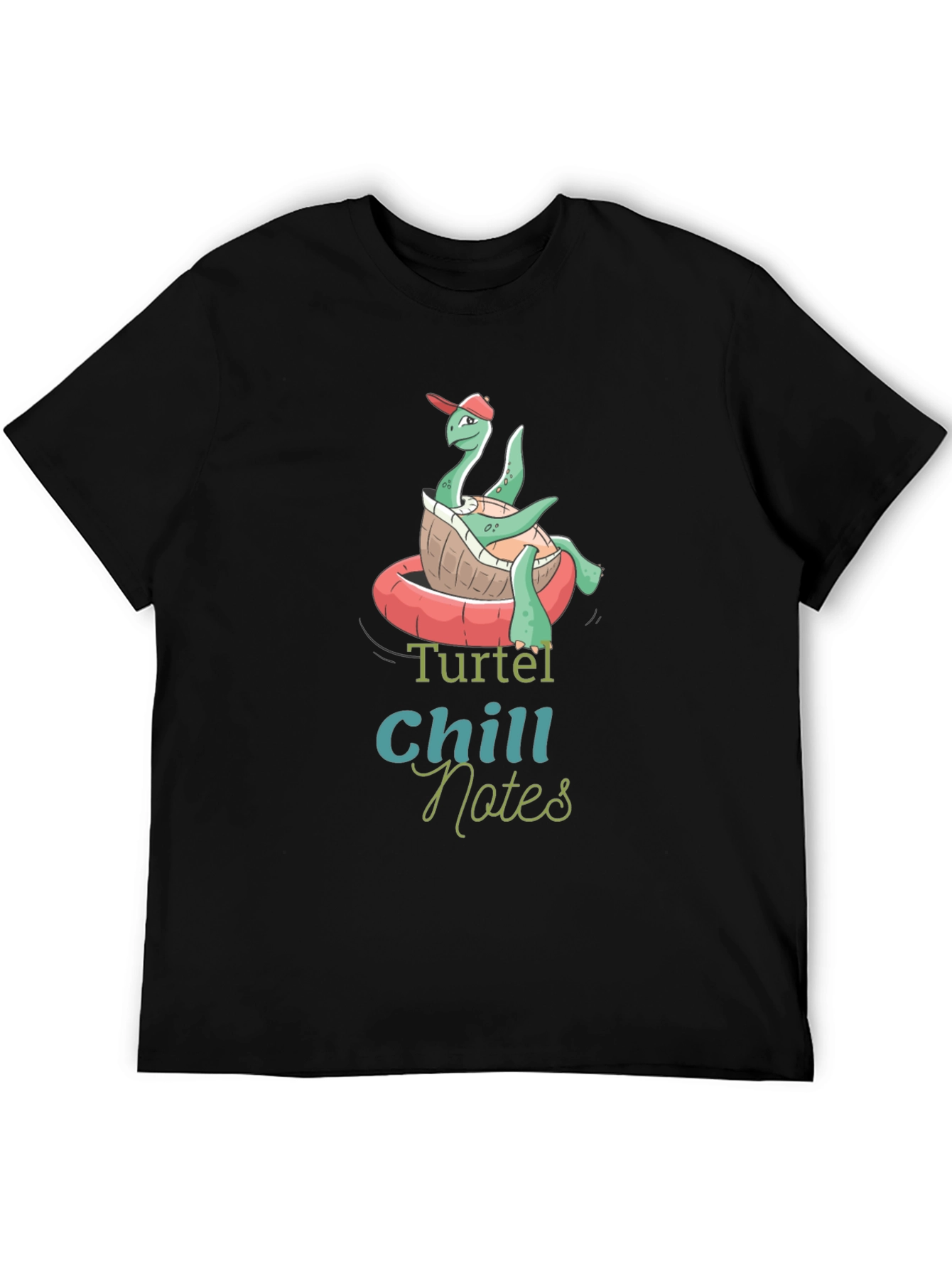 Turtel Chill Notes Black T-Shirt