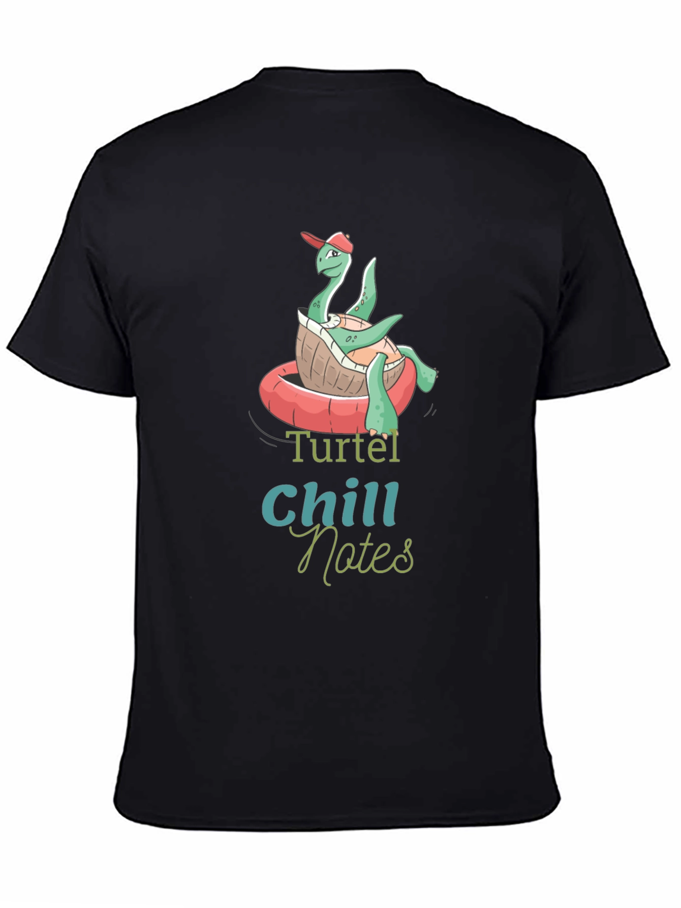 Turtel Chill Notes Black T-Shirt