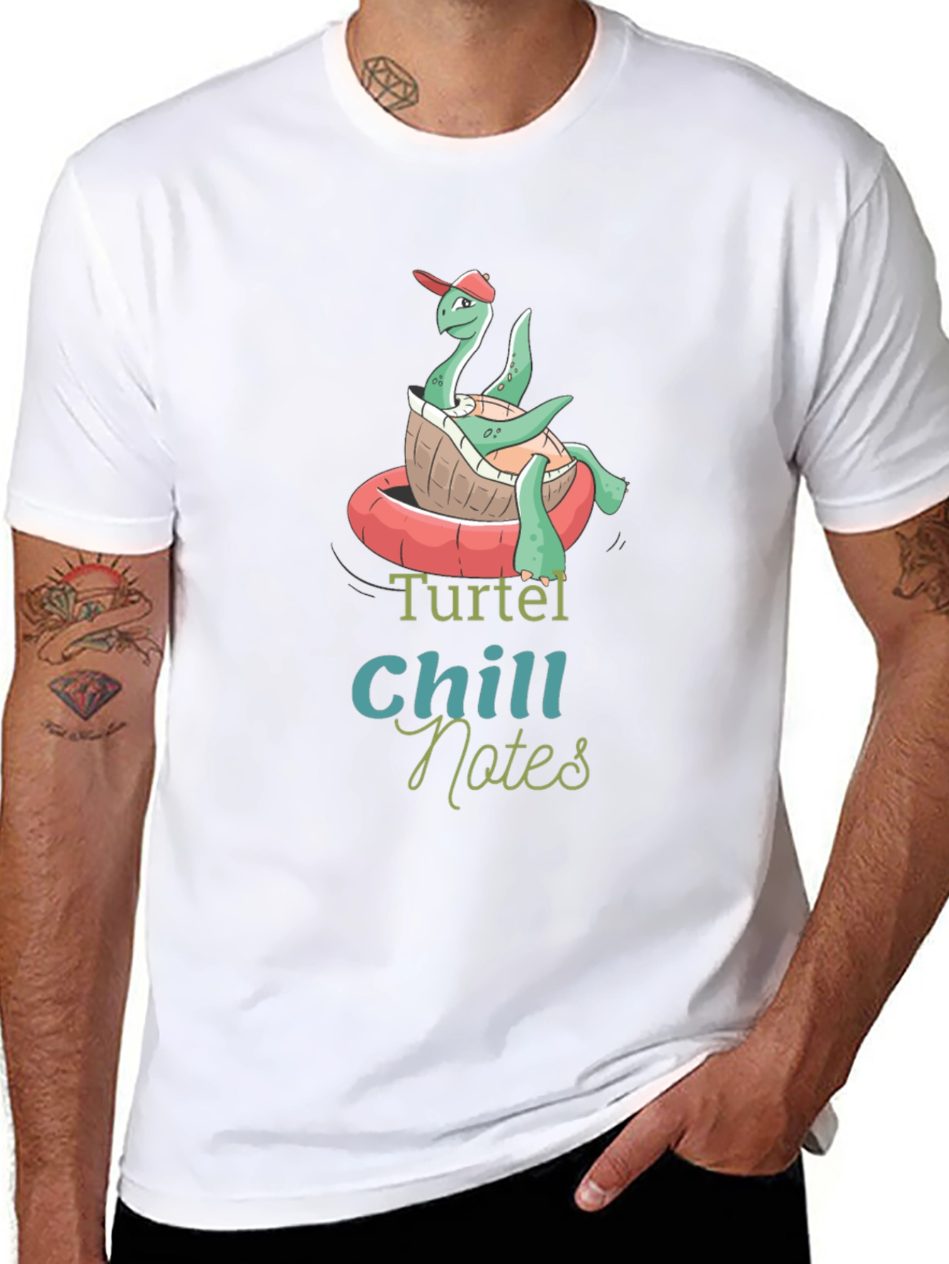Turtel Chill Notes Black T-Shirt