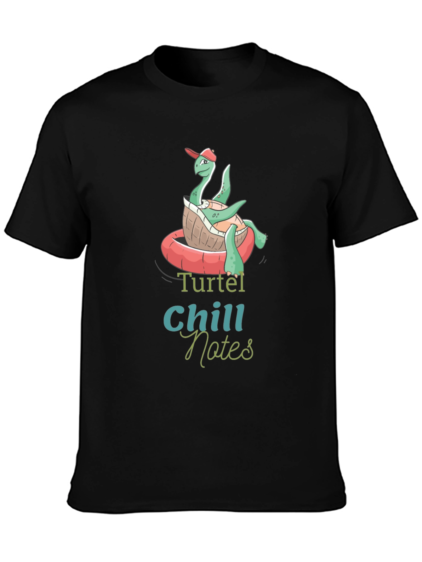 Turtel Chill Notes Black T-Shirt