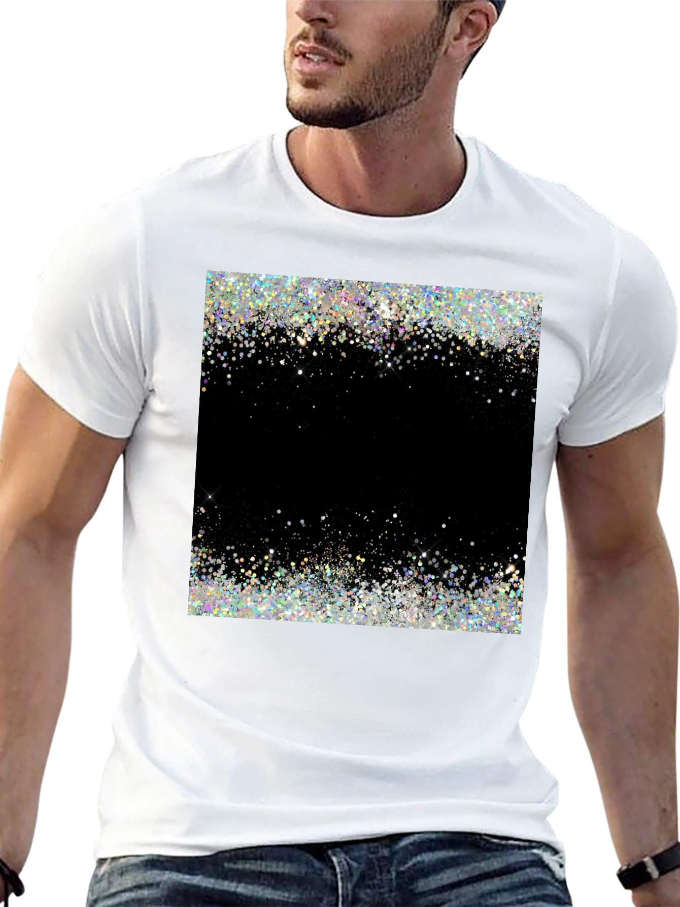 Sparkling Galaxy Black T-Shirt