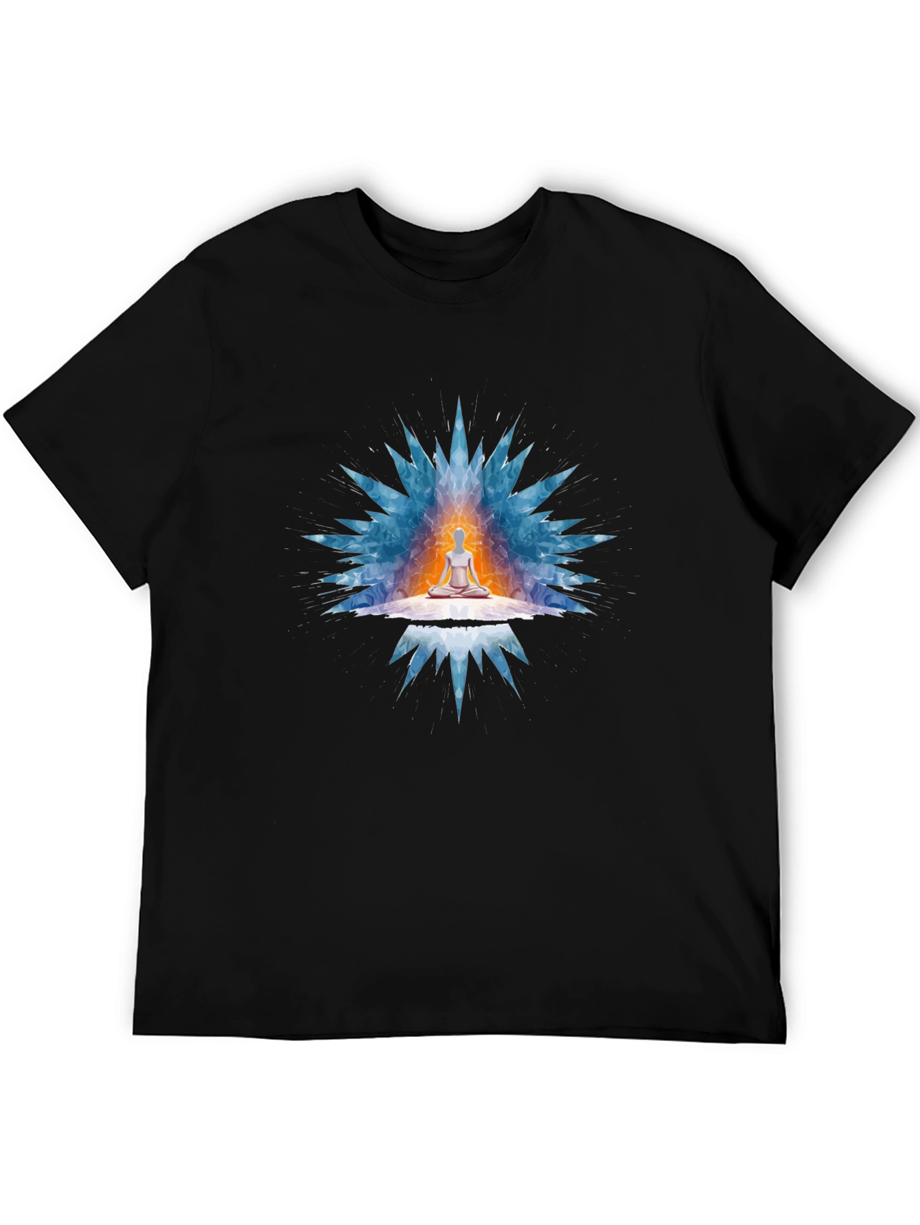Meditative Aura Graphic Tee - Unisex Black T-Shirt