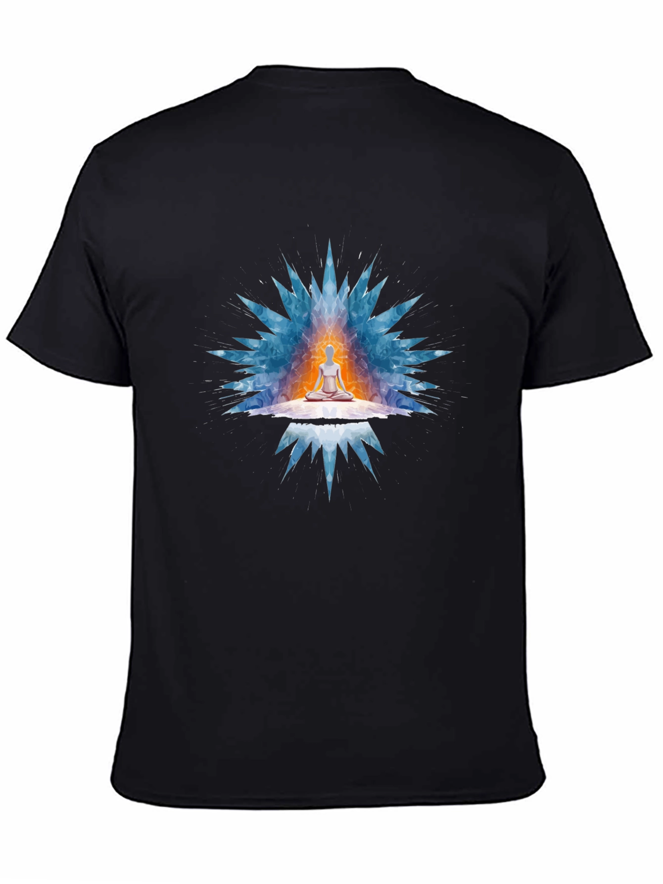 Meditative Aura Graphic Tee - Unisex Black T-Shirt