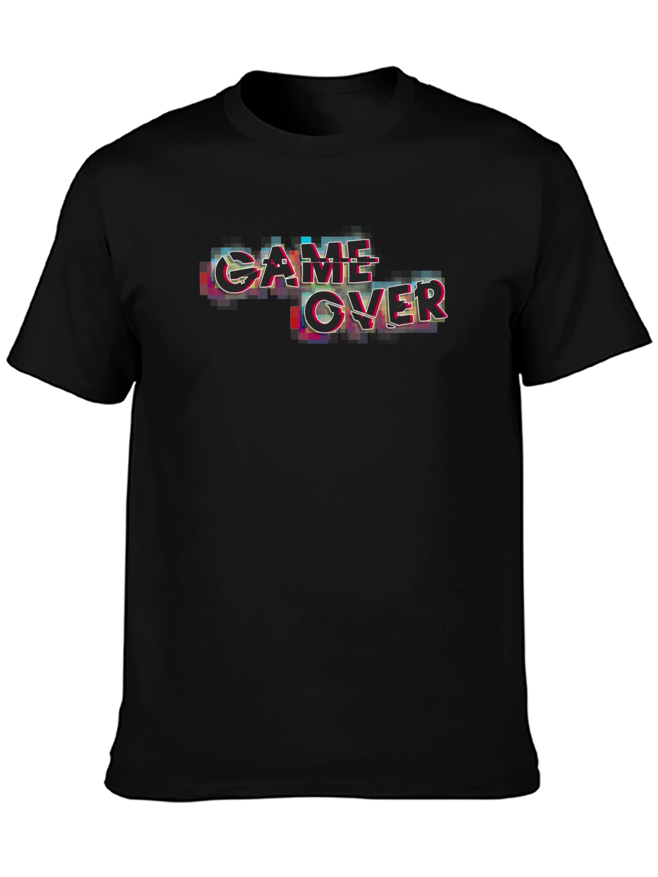 Game Over Glitch Black T-Shirt