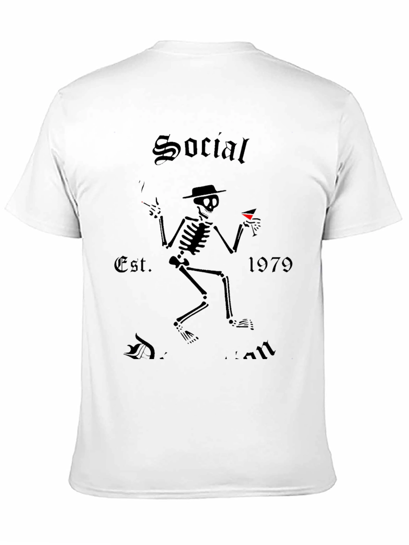Social Distortion Skeleton Martini Graphic Tee