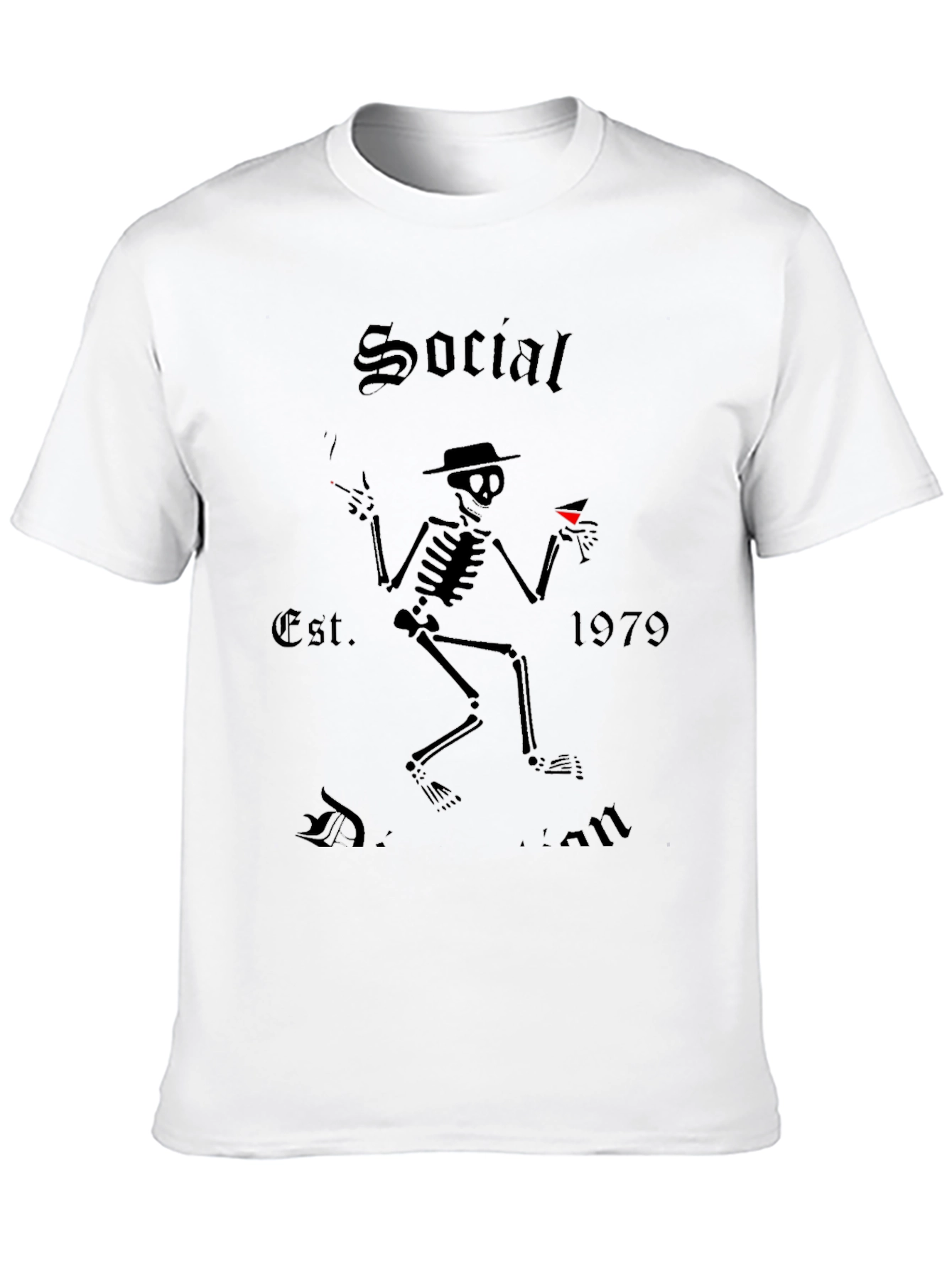 Social Distortion Skeleton Martini Graphic Tee
