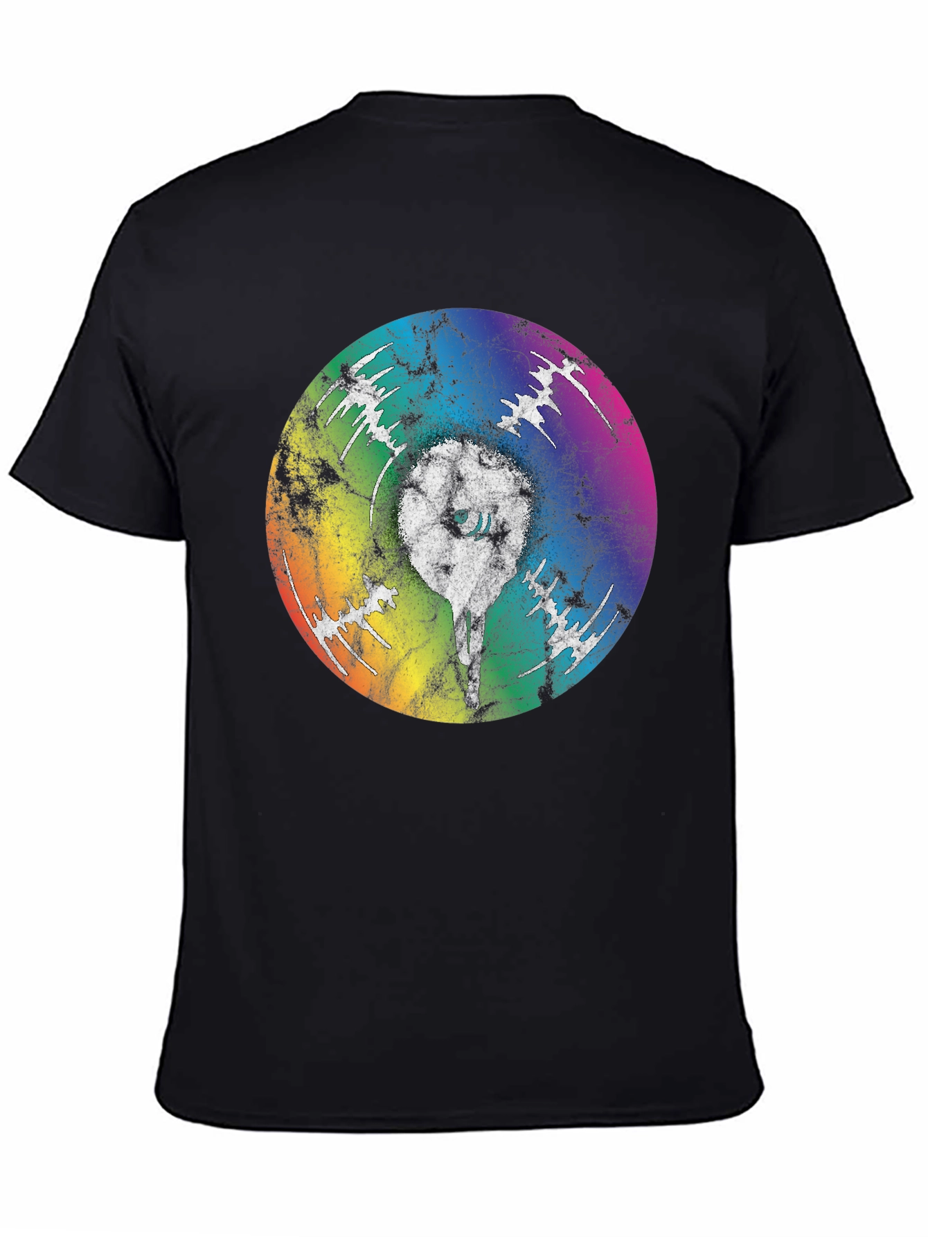 Rainbow Eye Graphic Black T-Shirt