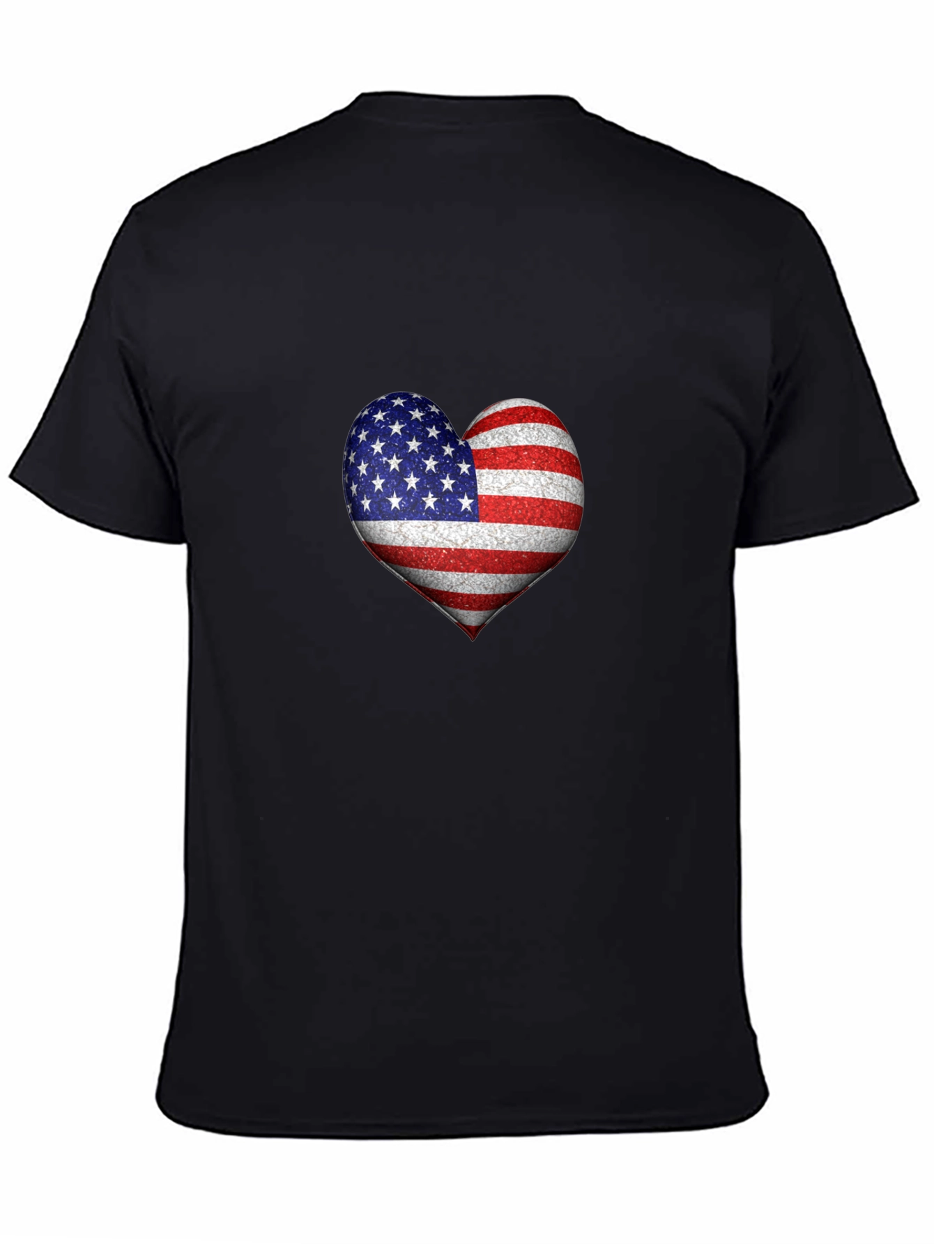 American Flag Heart Graphic T-Shirt