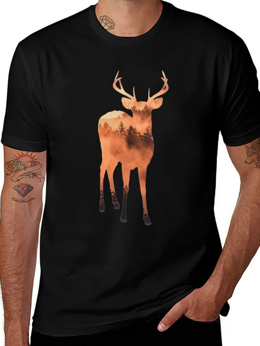 Deer Forest Graphic Tee - Nature Inspired T-Shirt