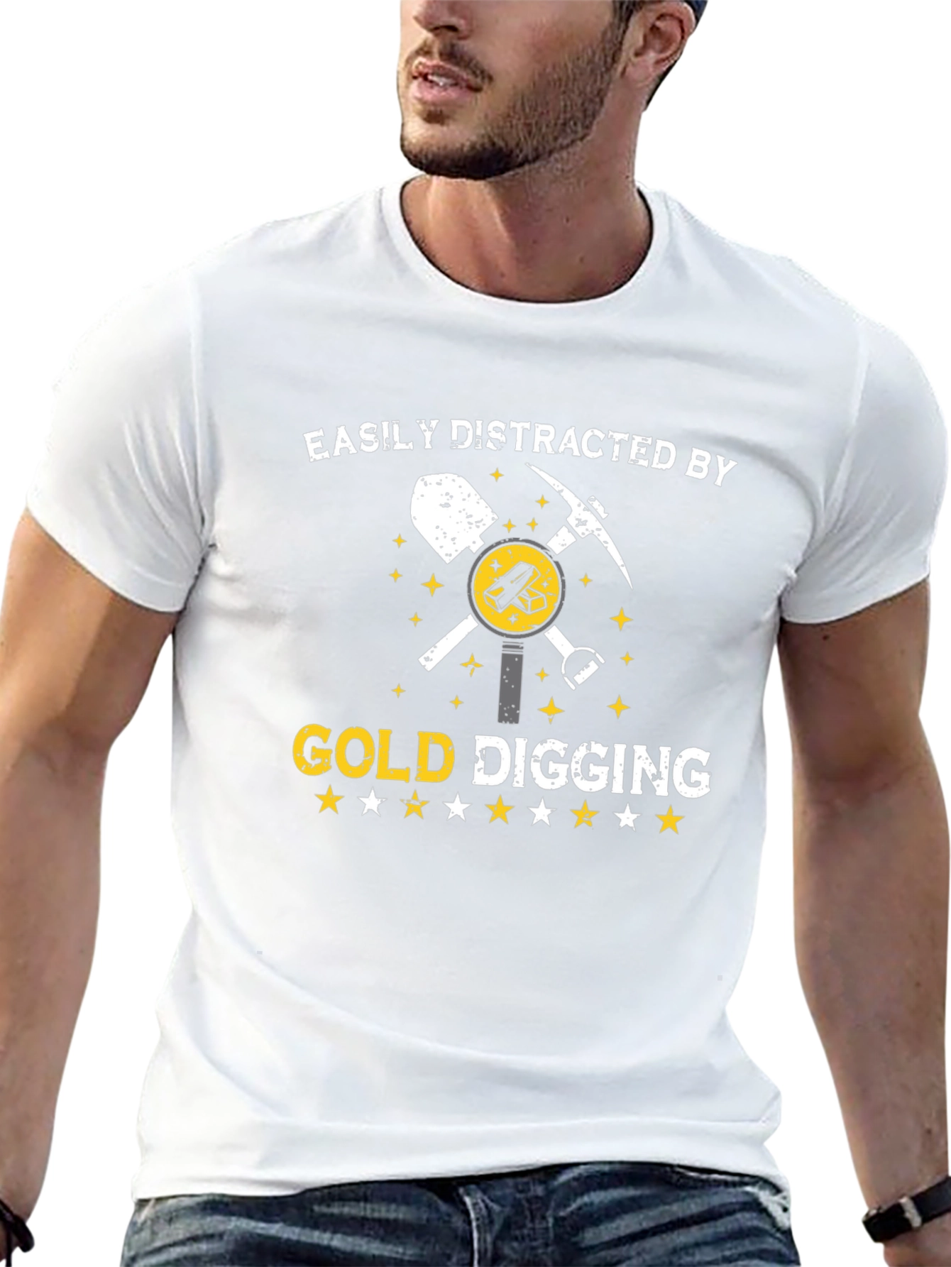 Easily Distracted by Gold Digging T-Shirt