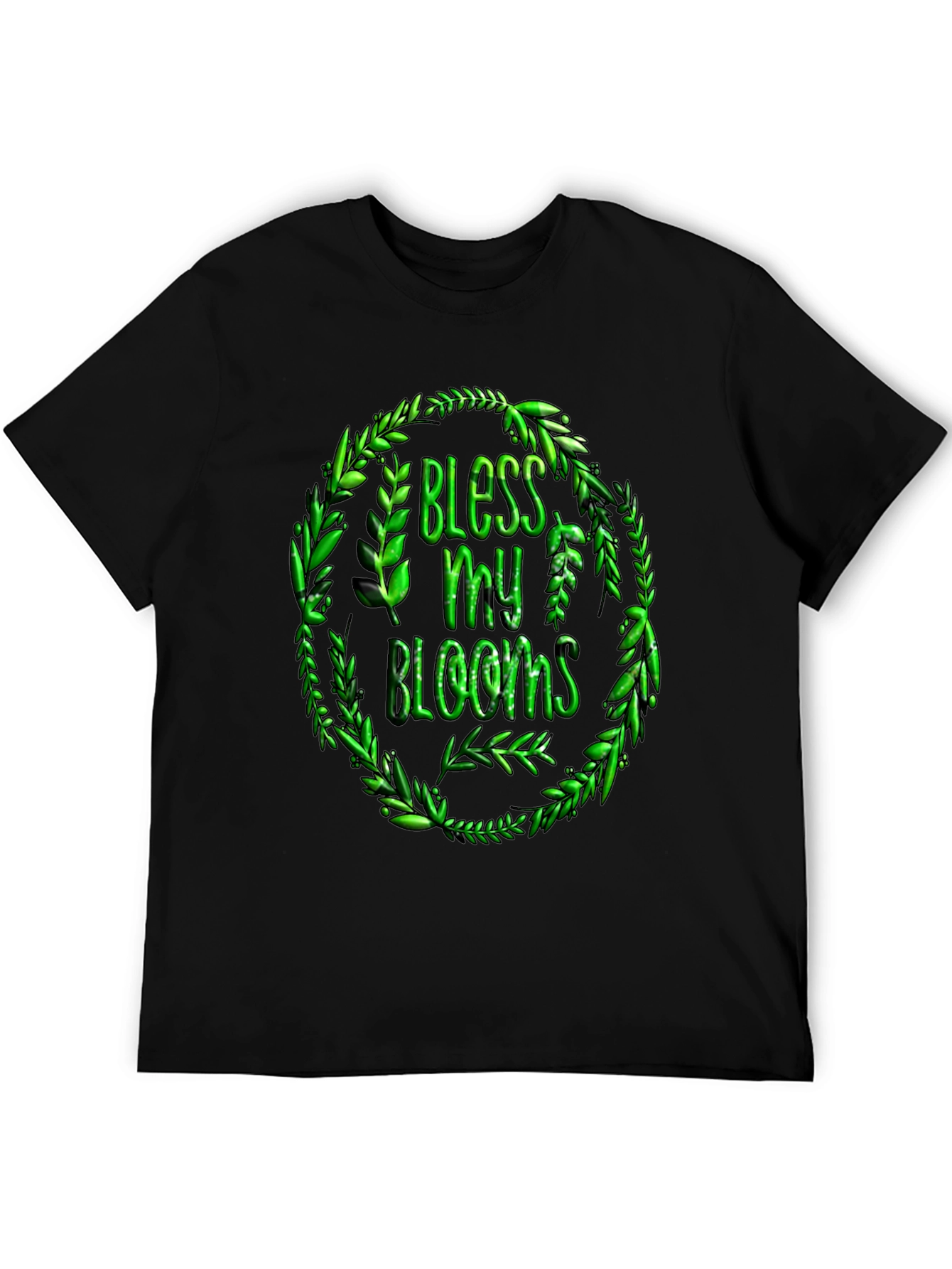 Bless My Blooms Graphic T-Shirt - Black